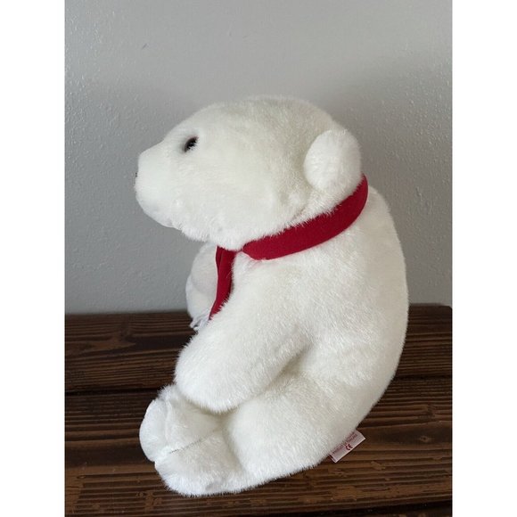 NWT Vintage 1993 Dakin Coca Cola Polar Bear w/ Scarf Plush, 11” - Picture 5 of 10
